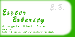 eszter boberity business card